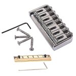Vis de cl de selle fixe de pont de guitare a 7 cordes avec oreiller de pont en laiton pour accessoires ...