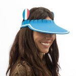 Visire  bords frangs et drapeau franais - casquette supporter