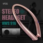 Vitog hws916 tour de cou sans fil bluetooth casque hi - fi basse sport casque stro casque avec micro ...