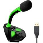 Voice microphone a pied usb pour ordinateur - micro de bureau professionnel - microphone de gamer pc ...