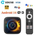 Vontar h728 android 14 tv box allwinner h728 octa core cortex a55 prise en charge 8k vido 4k 1000m lan ...