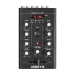 Vonyx stm500bt table de mixage dj 2 canaux bluetooth lecteur mp3 usb noir