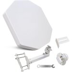 Vornixorsarlshop - antenne parabole plate avec un port / 2 sorties / quatre ports, id�ale pour la t�l�vision ...