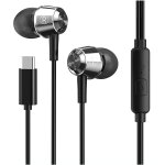 W1 ecouteurs filaires usb c, intra - auriculaires de type c avec microphone et son clair pour les appels ...