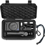 Waterproof hard travel case for sony zv - 1f, sony zv - 1 / zv - 1 ii, vlog camera, batteries (3 pcs), ...