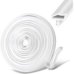 Wayi - joint de porte 20 m, blanc, pour portes de chambre et cadres de porte, joint en caoutchouc tpe ...