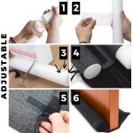 Wayi - pack 2 bas en tissu isolant pour portes et fenêtres - double boudin en tissu réutilisable et lavable, ... Wayi - pack 2 bas en tissu isolant pour portes et fenêtres - double boudin en tissu réutilisable et lavable, ...