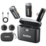 Wes2 kit2 microphone cravate sans fil pour type c, certifi mfi, microphone a revers antibruit plug and ...