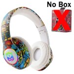 White no box casque sans fil bluetooth 5. 1 dj gamer avec micro, lumi�re led rvb, prise en charge de ...