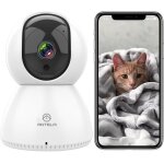 Wifi indoor surveillance camera, 1080p ip camera, 360 pan / tilt compatible with alexa google home, night ...