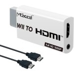 Wii hdmi adaptateur avec 1, 5m cble 1080p, convertisseur de signal vido audio 1080p full hd avec audio ...