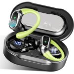 Wireless bluetooth sport earphones, bluetooth 5. 4 earphone with enc reduction, wireless earphones 50h ...