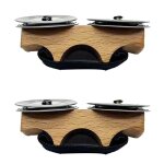 Wood color finger bells, percussion accessories for cajon, djembe, kangaroo drum