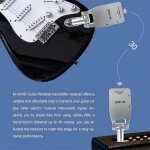 Wp - 1 syst�me de guitare sans fil 2. 4g mitter & r�cepteur rechargeable 30m gamme pour guitare electrique ...