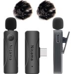 Wqs - as12 - c microphone micro cravate sans fil usb - c pour iphone 15 16, type - c android samsung ...