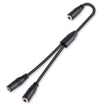 Wqs - câble adaptateur audio de type y de 3, 5 mm - 20 cm - pour écouteurs, haut - parleurs, téléphone ... Wqs - câble adaptateur audio de type y de 3, 5 mm - 20 cm - pour écouteurs, haut - parleurs, téléphone ...