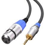 Wqs - cble xlr jack 3. 5mm, cble de microphone xlr femelle vers 3, 5mm mini jack pour camscopes, appareils ...