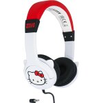 Wqs - hk1180 hello kitty kids casque filaire oreilles rouge et blanc