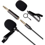 Wqs - mcp100 - micro cravate jack 3. 5mm lavalier filaire trs trrs - pour téléphone, camera reflex dslr, ... Wqs - mcp100 - micro cravate jack 3. 5mm lavalier filaire trs trrs - pour téléphone, camera reflex dslr, ...