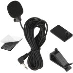 Wqs - microphone d'autoradio, microphone de voiture externe de 3, 5 mm avec cble de 3 m, pince en u, ...