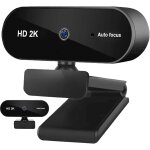 Wqs - webcam 2k autofocus - camra vido hd professionnelle avec microphone - idal pour le bureau  ...