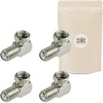X4 adaptateur  angle droit connecteur  vis type f mle vers connecteur  vis type f femelle coaxial ...