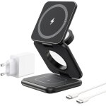 X40 foldable charging dock, induction charger 3 in 1 for iphone 16 / 15 / 14 / 13 / 12, wireless charger ...