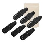 X6 3 prise xlr 3 broches femelle + 3 prise xlr 3 broches male a souder fiche connecteur soudure audio ...