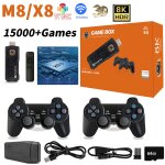 X8 - consoles de jeux vido rtro pour ps1, david, gba, manette sans fil, hd mini tv box pour android, ...