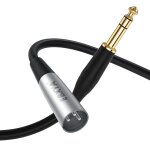 Xlr m�le vers jack 2m 2pack 6. 35mm 1 / 4 pouces xlr m�le vers trs de c�bles de microphone avec cordon ...