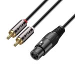 Xlr vers 2 rca répartiteur en y câble patch, pvc écalé unbalanced 2x rca mâle à xlr femelle audio stéréo ... Xlr vers 2 rca répartiteur en y câble patch, pvc écalé unbalanced 2x rca mâle à xlr femelle audio stéréo ...