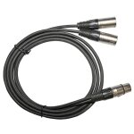 Y splitter micro cble audio adaptateur cordon super longue flexible xlr broches 1 femelle a double 2 ...