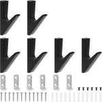Yemaesre - lot de 6 patres - panneaux acoustiques - noir - en aluminium - pour salon, chambre a coucher, ...