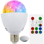 Yemaesre - ampoule disco, e27 lampe multicolore rotative rgb led lumière façon boule a facettes ampoule ... Yemaesre - ampoule disco, e27 lampe multicolore rotative rgb led lumière façon boule a facettes ampoule ...