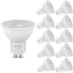 Yemaesre - ampoules led gu10, 7w equivalent 60w, 650 lumens, blanc chaud 3000k, non - dimmable, 120 larges ...