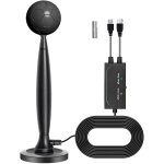 Yemaesre - antenne tv numrique d'intrieur freeview avec signal puissant, porte de 360 ¿ et plus ...