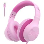 Yemaesre - casque filaire pour enfants avec pr de type c, enorme cache - oreilles pliable, volume limit ...