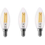 Yemaesre - kit 3 lampes led iba e14 dimmable pour kartell bourgie 5w lumire c 2700k 510 lumens