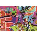 Yongfoto toile de fond photo 3x2, 5m vinyle mur de briques graffiti studio photobooth.