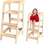 Ytseazn - chaise haute en bois de bouleau pour enfants - facile a monter, evolutive, avec repose - pieds ...