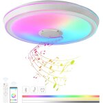 Ytseazn - plafonnier led couleur avec telecommande dimmable rgb luminaire lampe plafond avec bluetooth ... Ytseazn - plafonnier led couleur avec telecommande dimmable rgb luminaire lampe plafond avec bluetooth ...