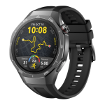 Huawei watch gt 5 pro 46mm / botier en alliage de titane / bracelet en fluorolastomre noir / gps / ...