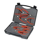 00 21 25 coffret d'outils  srz  pinces pour circlips 8 outils 270 mm - knipex