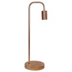 Opjet - 010388 - lampe � poser 'brook' �15x49cm - m�tal finition cuivr� - socle bois