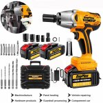 Dayplus - 1 / 2' 6000mah 1800nm cl  chocs pour voiture visseuse sans fil coffret + 2x batterie