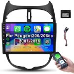 ?1 + 32g?carplay android autoradio pour peugeot 206 206cc citroen c2 2001 - 2016, 2 din autoradio bluetooth ...