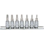 1 / 4' jeu de douilles tournevis, torx perc�, 7pcs, tb10 - tb40