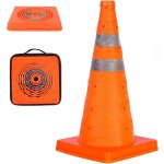 (1, 45cm) c�nes de s�curit� de la circulation pliables, 1 c�nes pop up polyvalents avec cercles r�fl�chissants ...