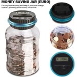 1. 5l tirelire compteur numerique electronique numerique lcd comptage piece tirelire economie jar coins ...