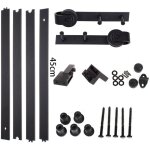 1, 8m quincaillerie kit de rail suspendu porte coulissante ensemble industriel hardware kit pour porte ...